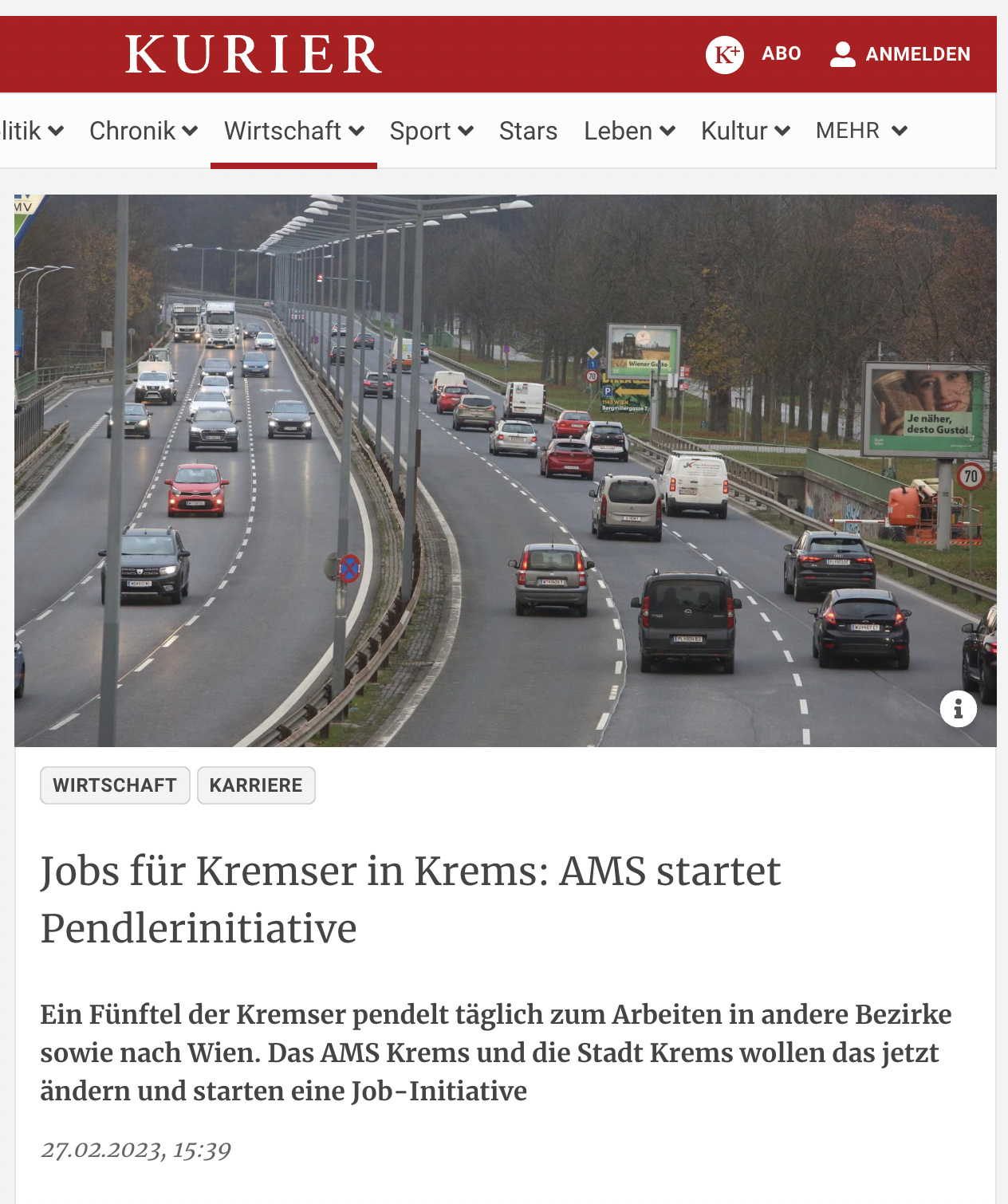 Entwicklung Kampagne und Jobplattform für AMS & Wirtschaftsbeirat Krems